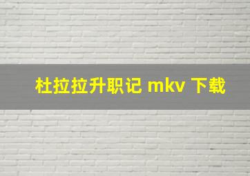 杜拉拉升职记 mkv 下载